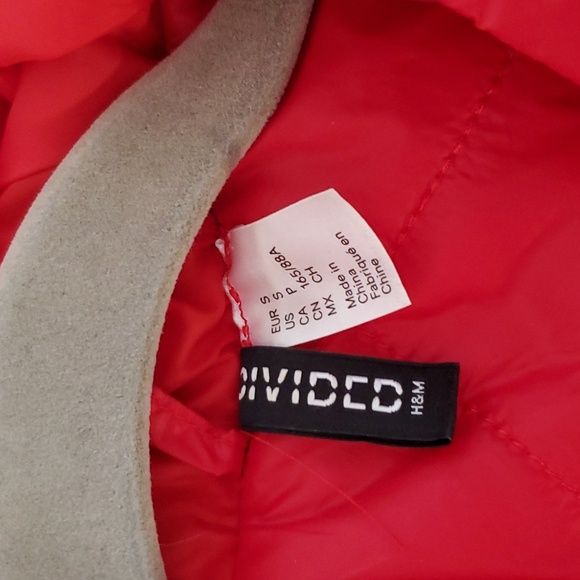 H & M Red Quilted Jacket - Picture 3 of 5